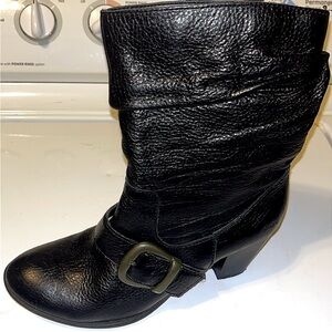 BOC Black pebble leather women’s boots